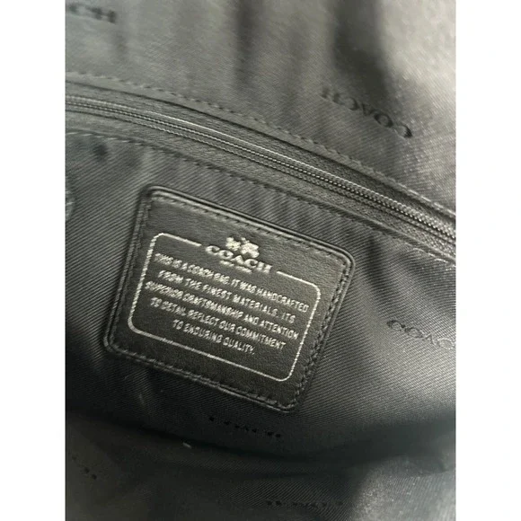 COACH Rhyder Crossbody Bag Metallic Pewter Pebbled Leather 34232 - Picture 11 of 12